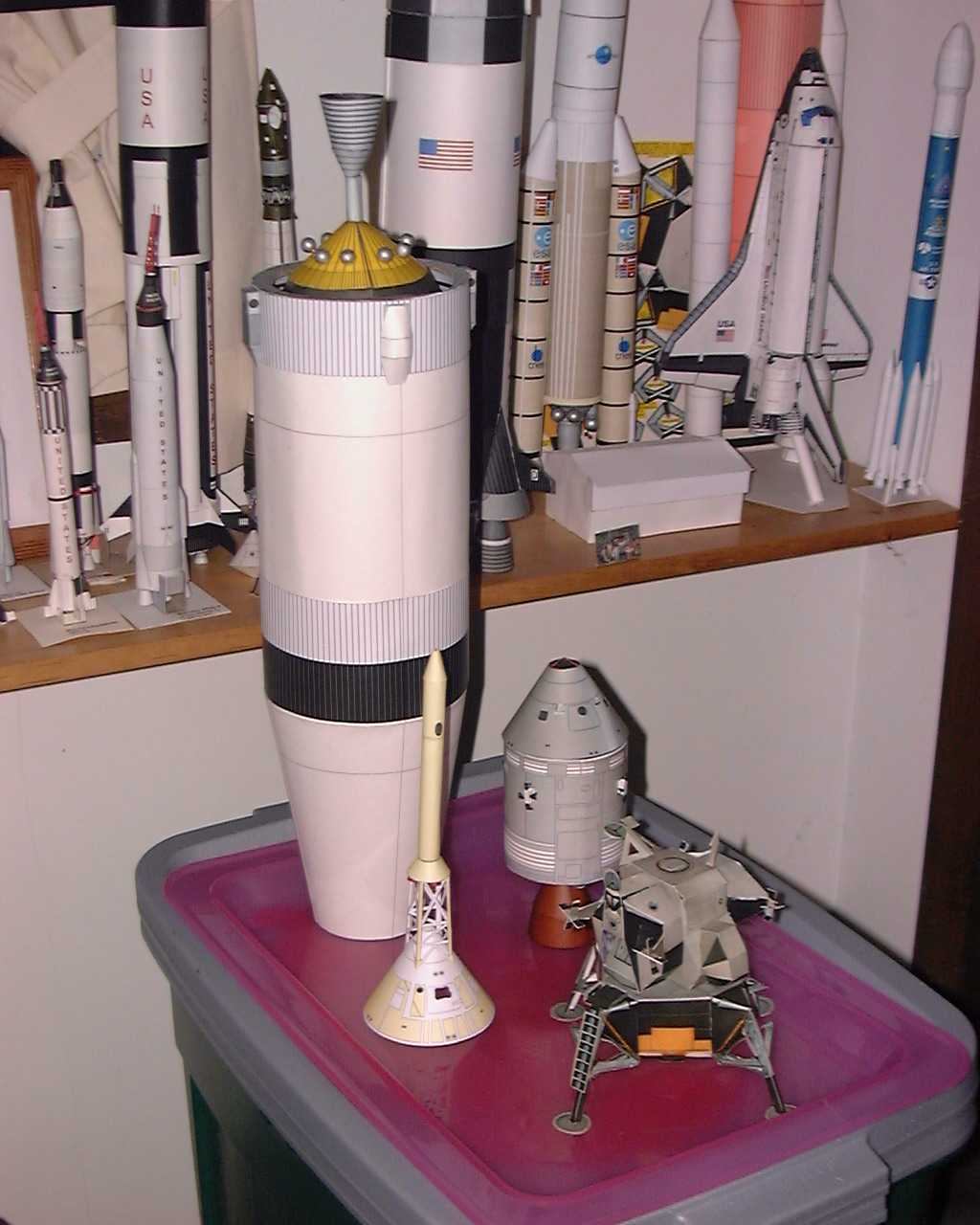 1:48 Scale NASA Moon Spaceflight Apollo 11 DIY Handcraft Paper Model Kiha 
