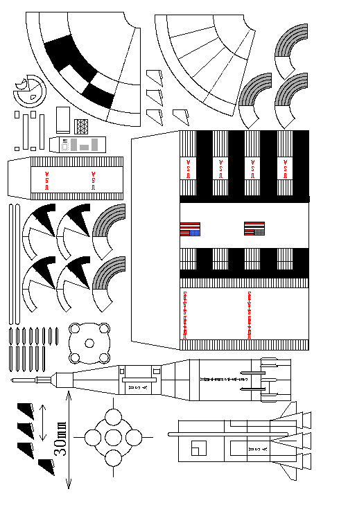 nasa paper rocket template